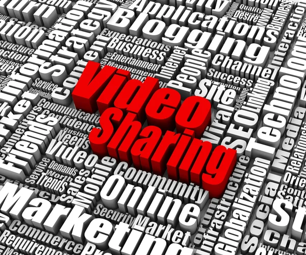 Compartilhamento de vídeo — Fotografia de Stock