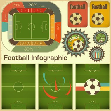 Football Infographic Elements clipart