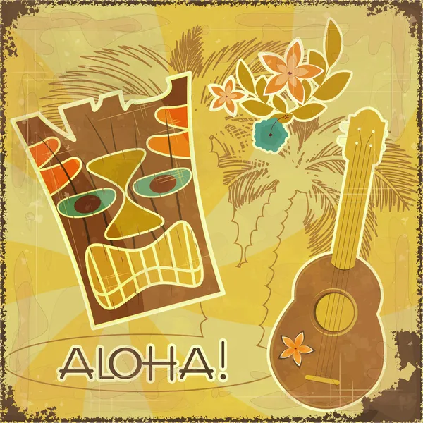 Гавайская открытка — стоковый вектор