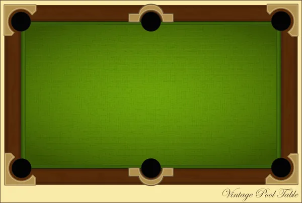 Vintage Pool Table — ストックベクタ
