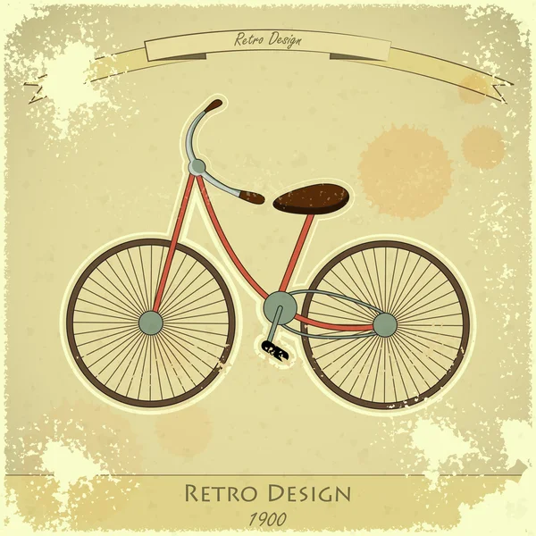 Tarjeta de bicicleta retro — Vector de stock