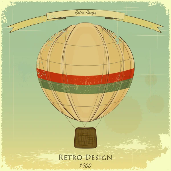 Vintage Balloon Tarjeta retro — Vector de stock