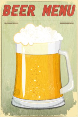 Retro Design Beer Menu clipart