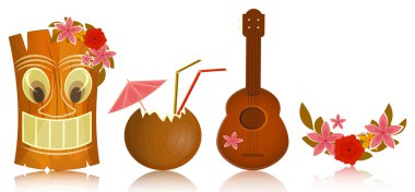 Hawaiian icons clipart