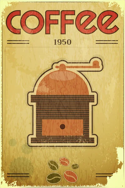 Moulin à café rétro — Image vectorielle