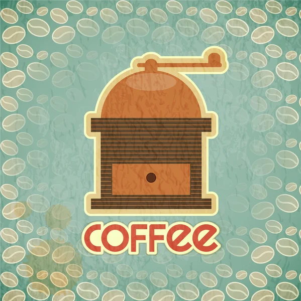 Kaffe mal vintage — Stock vektor