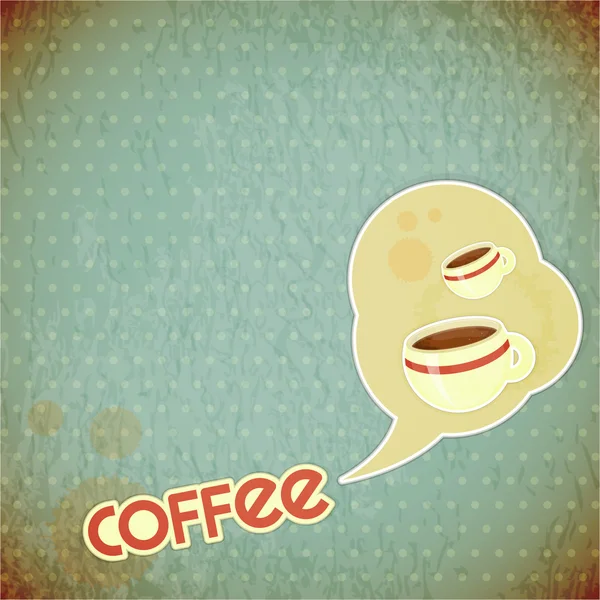 Kaffeetassen und Schriftzug Kaffee — Stockvektor