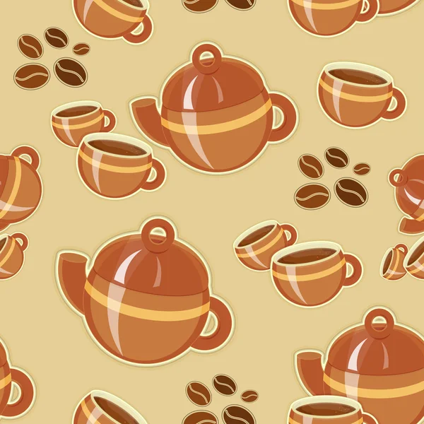 Coffee seamless pattern — Stock Vector