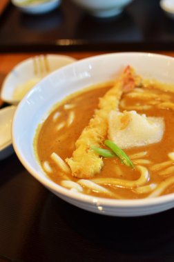 kızarmış karides tempura udon erişte Japon köri