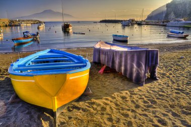 Seiano,italian fishing village, harbor clipart