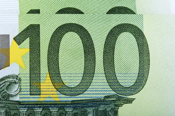 Detail 100 kusech eurobankovek — Stock fotografie