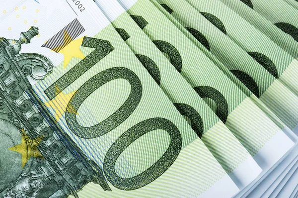 Close-up of a 100 EURO banknotes — Stock Photo, Image