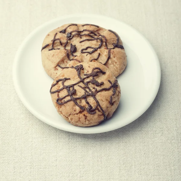 Πεπλατυσμένος μπισκότα σοκολάτας — Φωτογραφία Αρχείου