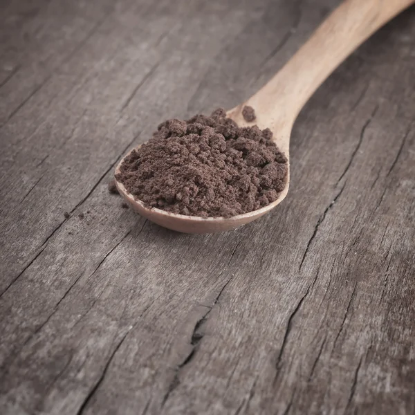 Instant coffee in the spoon — Stock Photo, Image