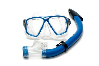 Mask and snorkel for scuba diving clipart