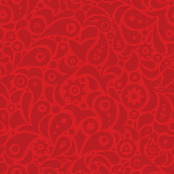 Röd geometriska seamless mönster — Stock vektor