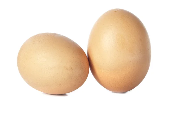 Twee eieren worden geïsoleerd — Stockfoto