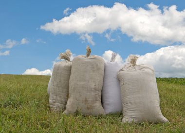 Sacks with wheat clipart