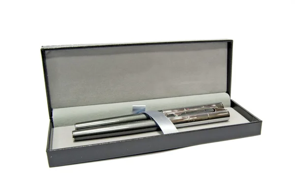 Bolígrafos en una caja — Foto de Stock
