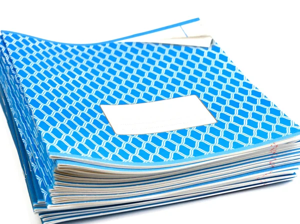 Blauwe notitieboekjes — Stockfoto
