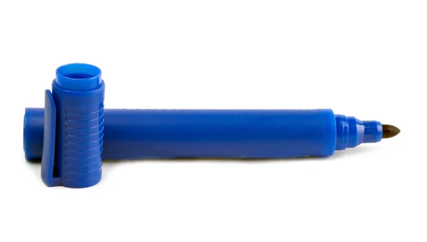 Izole mavi fosforlu kalem — Stok fotoğraf