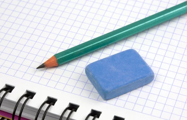 Quaderno con matita — Foto Stock