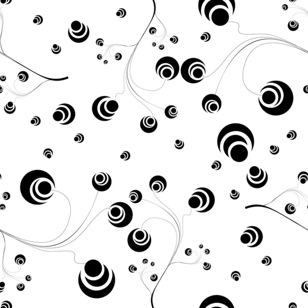 Fleurs noires sur fond blanc — Image vectorielle