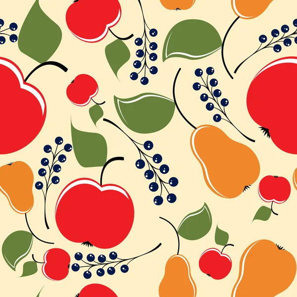 Frutas sin costura — Vector de stock