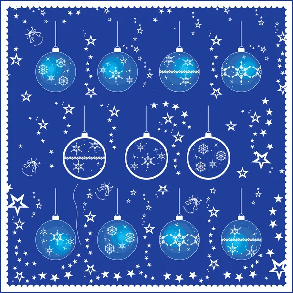 Eight vector different christmas balls — Stock Vector