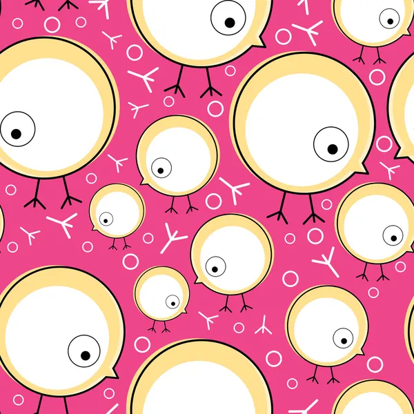 Gelbes Küken auf rosa Hintergrund - Muster — kostenloses Stockfoto
