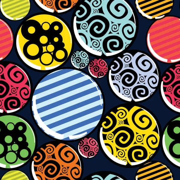 Bottoni decorativi colorati - senza soluzione di continuità — Vettoriale Stock