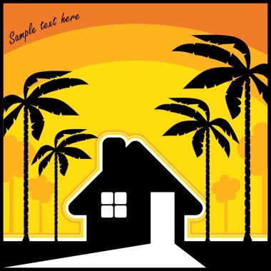 Tropical resort vector