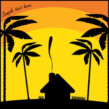 Tropical resort vector