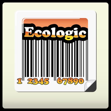 Ecologic colorful barcode clipart