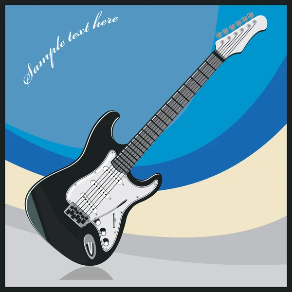 Image vectorielle de l'instrument de musique guitare électrique — Image vectorielle