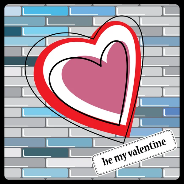 Szív Valentin nap háttér — Stock Vector