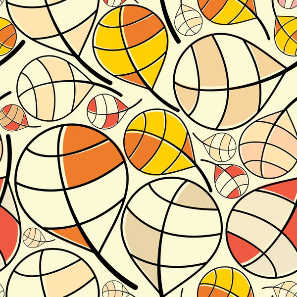Feuilles décoratives colorées - motif — Image vectorielle