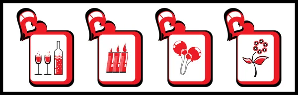 Iconos de San Valentín — Vector de stock