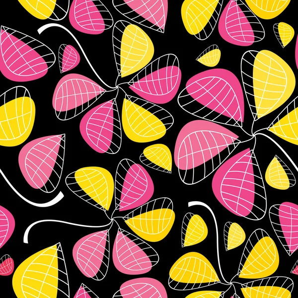 Colorful leafs on black background - seamless pattern — Free Stock Photo