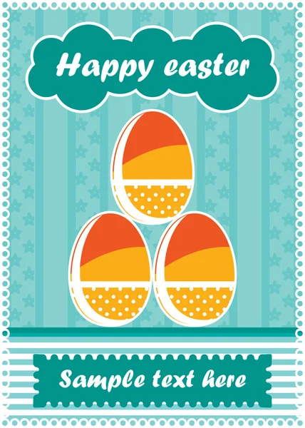 Paskalya yumurtası kartpostal — Stok Vektör