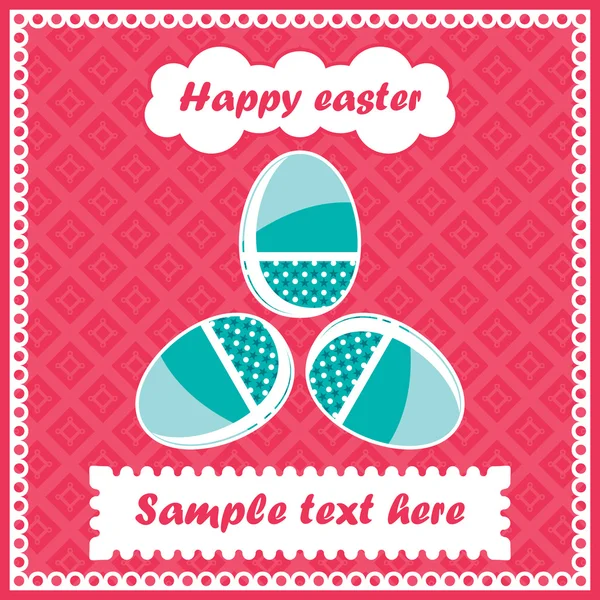 Velikonoční vejce pohlednice — Stockový vektor