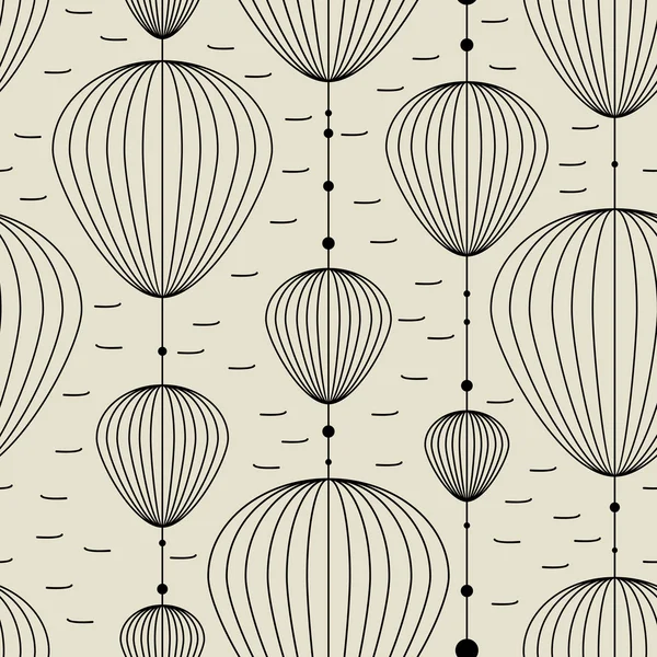 Éléments décoratifs sur fond gris - motif sans couture — Image vectorielle