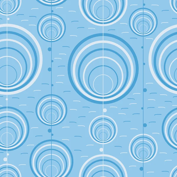 青色の背景に装飾的な円 — ストックベクタ