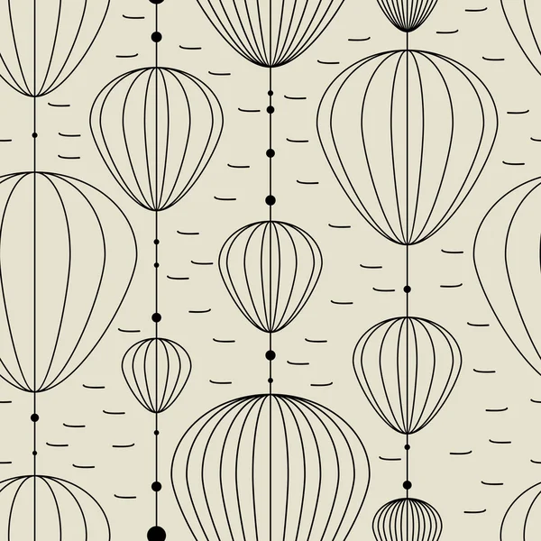 Éléments décoratifs sur fond gris - motif sans couture — Image vectorielle