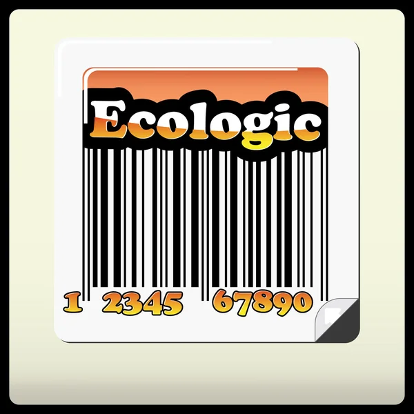 Οικολογικά πολύχρωμο barcode — Διανυσματικό Αρχείο
