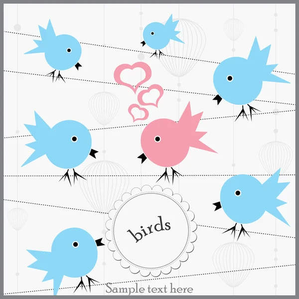 Hét madarak — Stock Vector