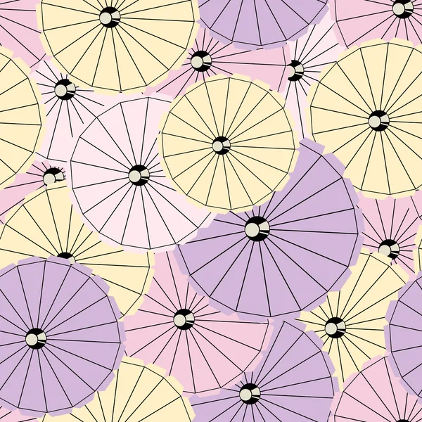 色彩斑斓的鸡尾酒尾伞-无缝图案 — 图库矢量图片