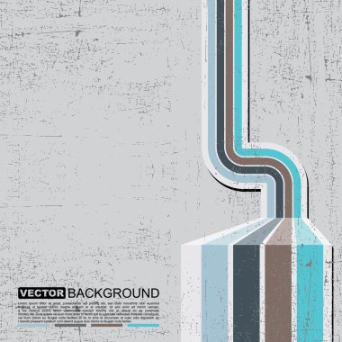 Retro grunge background - vector clipart