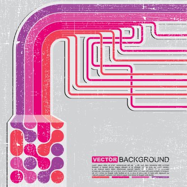 Retro grunge arka plan - vektör