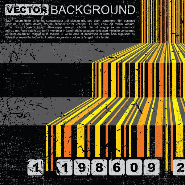 Grange barcode background - vector — Stock Vector